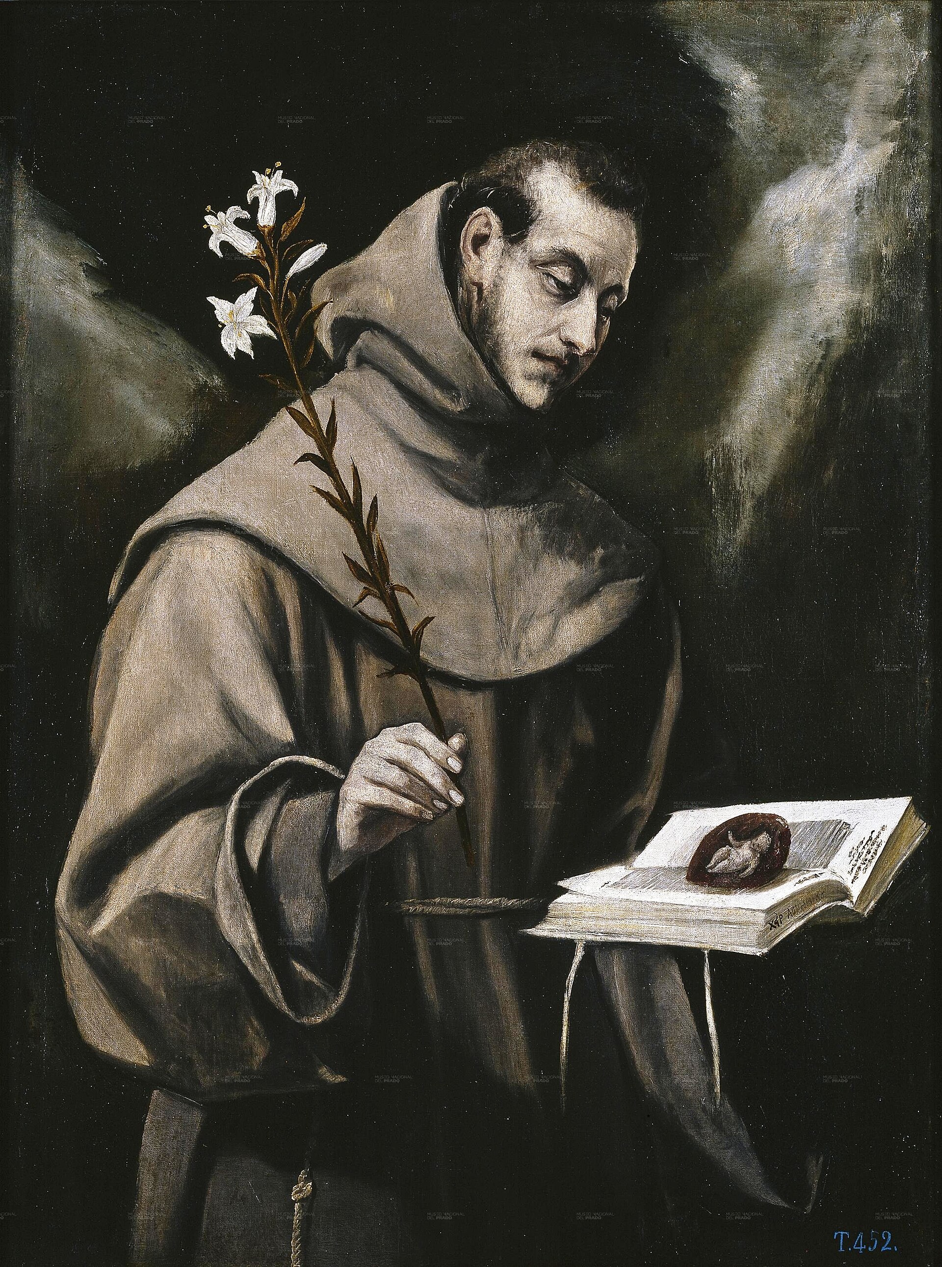 Imagem de referência de Santo António de Lisboa, descrito nos dados abertos como pintura de El Greco