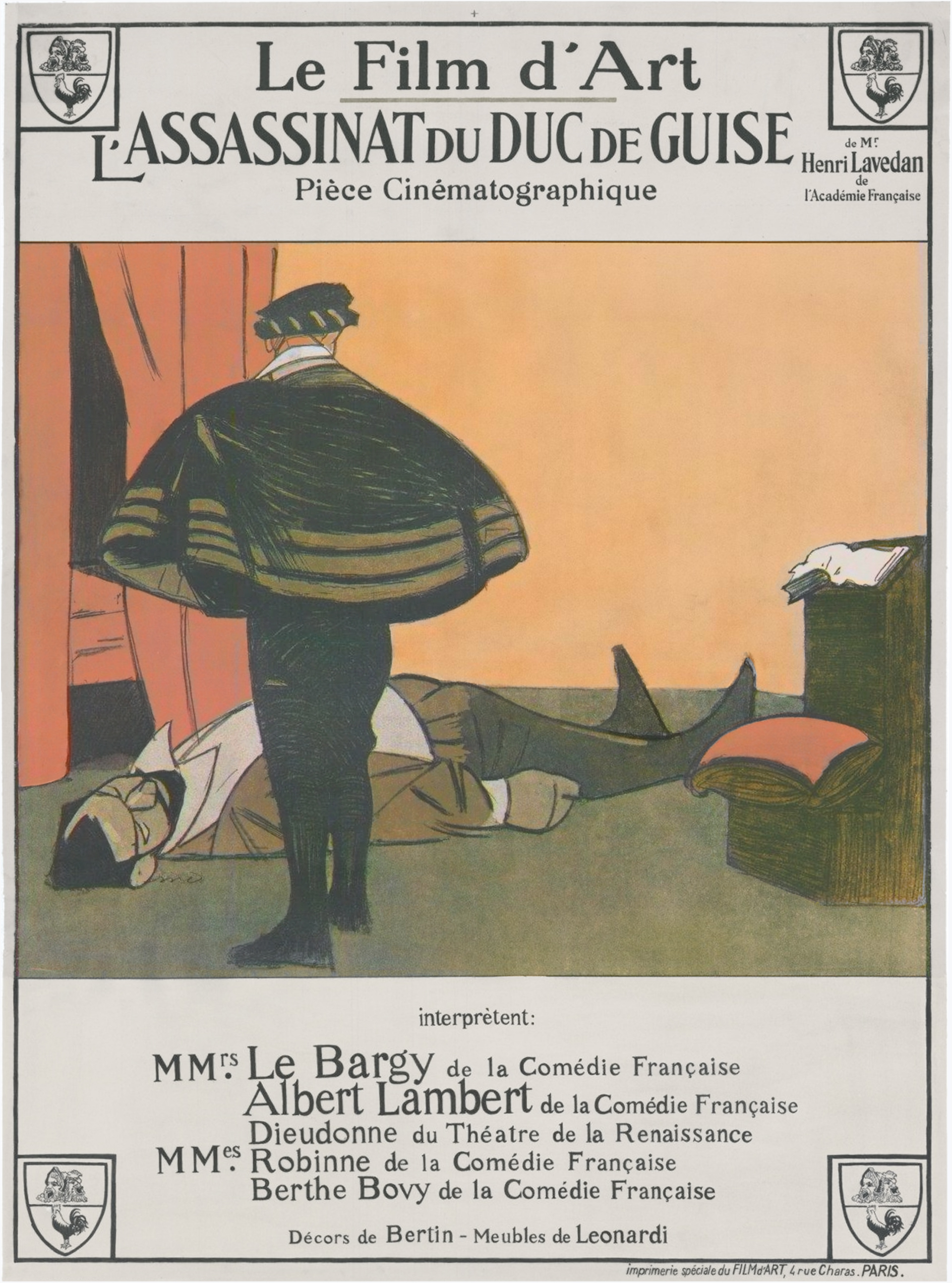 Imagem de referência de L'Assassinat du duc de Guise, descrito nos dados abertos como curta-metragem dirigido por André Calmettes and Charles Le Bargy de 1908