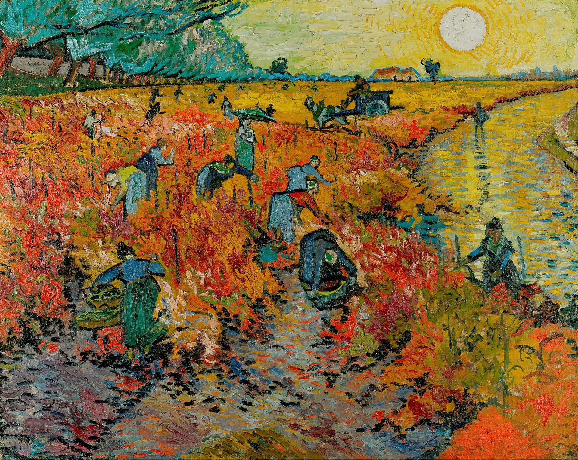Imagem de referência de A Vinha Encarnada, descrito nos dados abertos como pintura de Vincent van Gogh