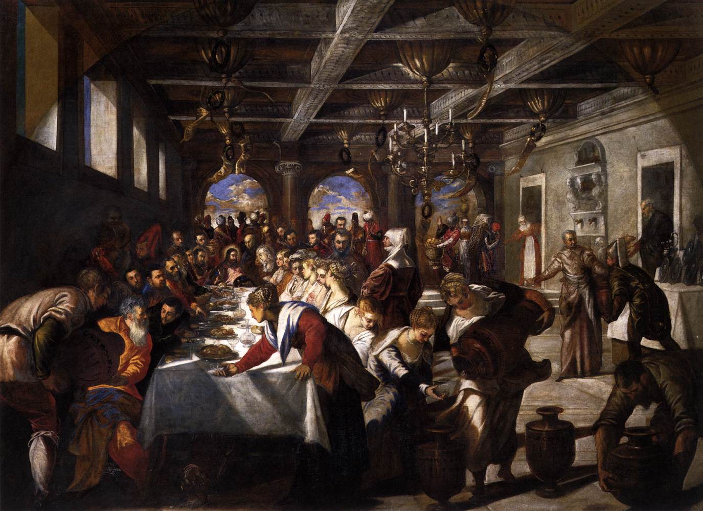 Imagem de referência de As Bodas de Canaã, descrito nos dados abertos como pintura de Marcos da Cruz, de antes de 1683, na Igreja Matriz de Bucelas