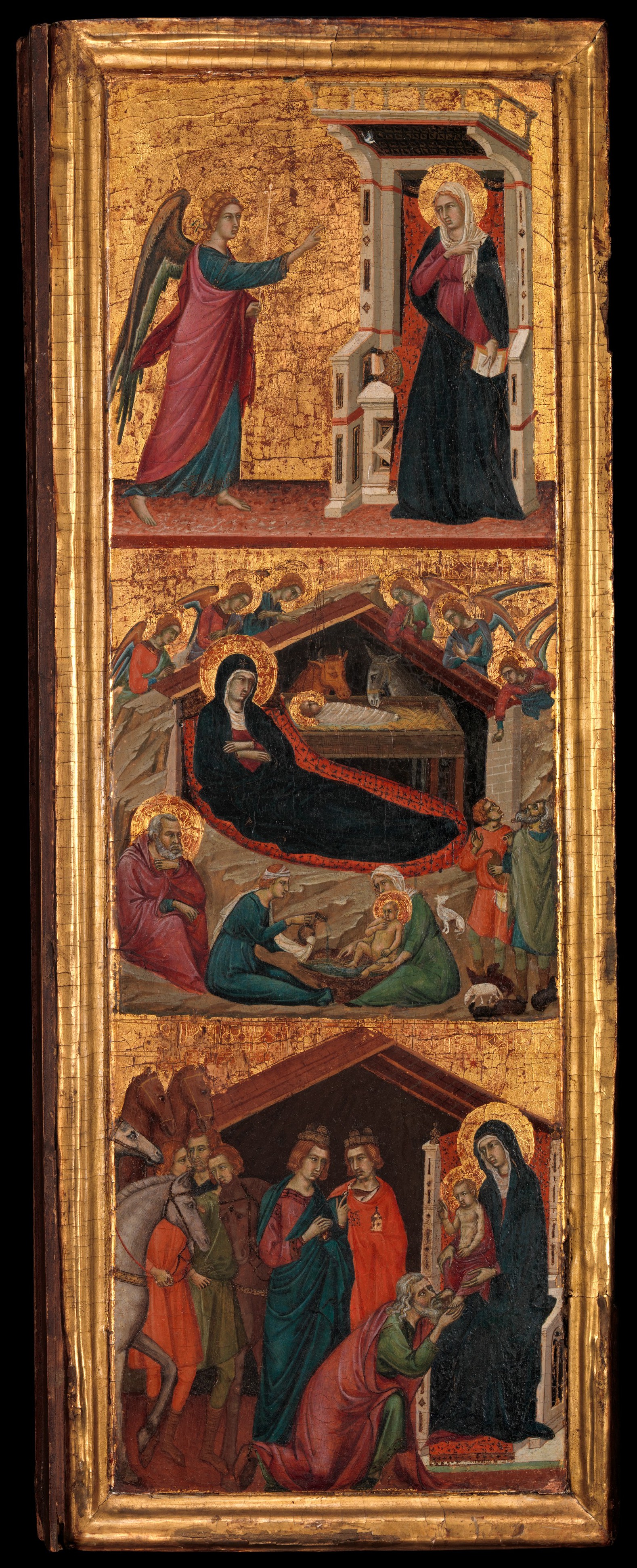 Imagem de referência de Santos e cenas da vida da Virgem, descrito nos dados abertos como pintura do Mestre do Monte Oliveto