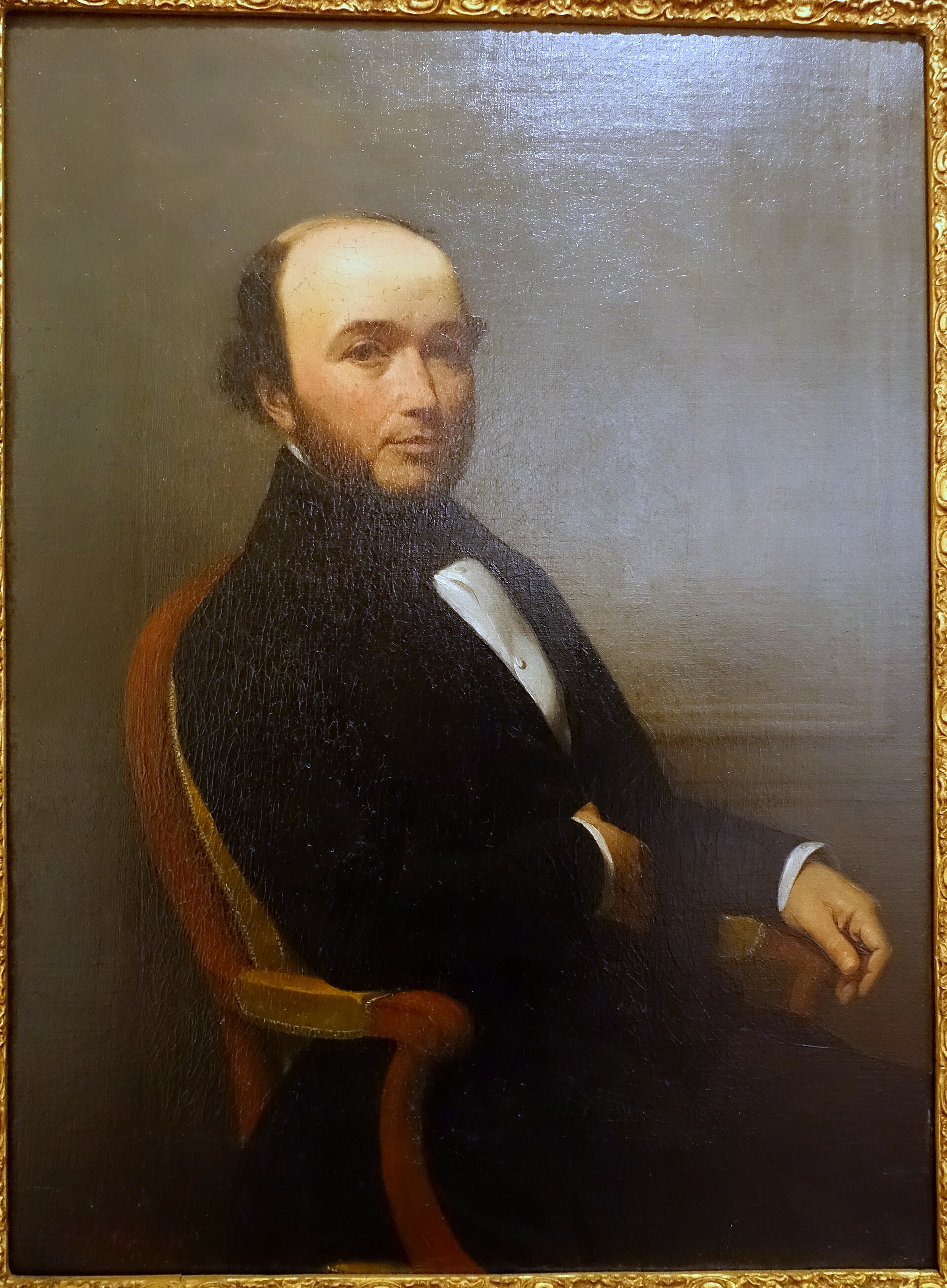 Imagem de referência de Retrato de Carlos Gomes Monteiro, descrito nos dados abertos como pintura de Auguste Roquemont