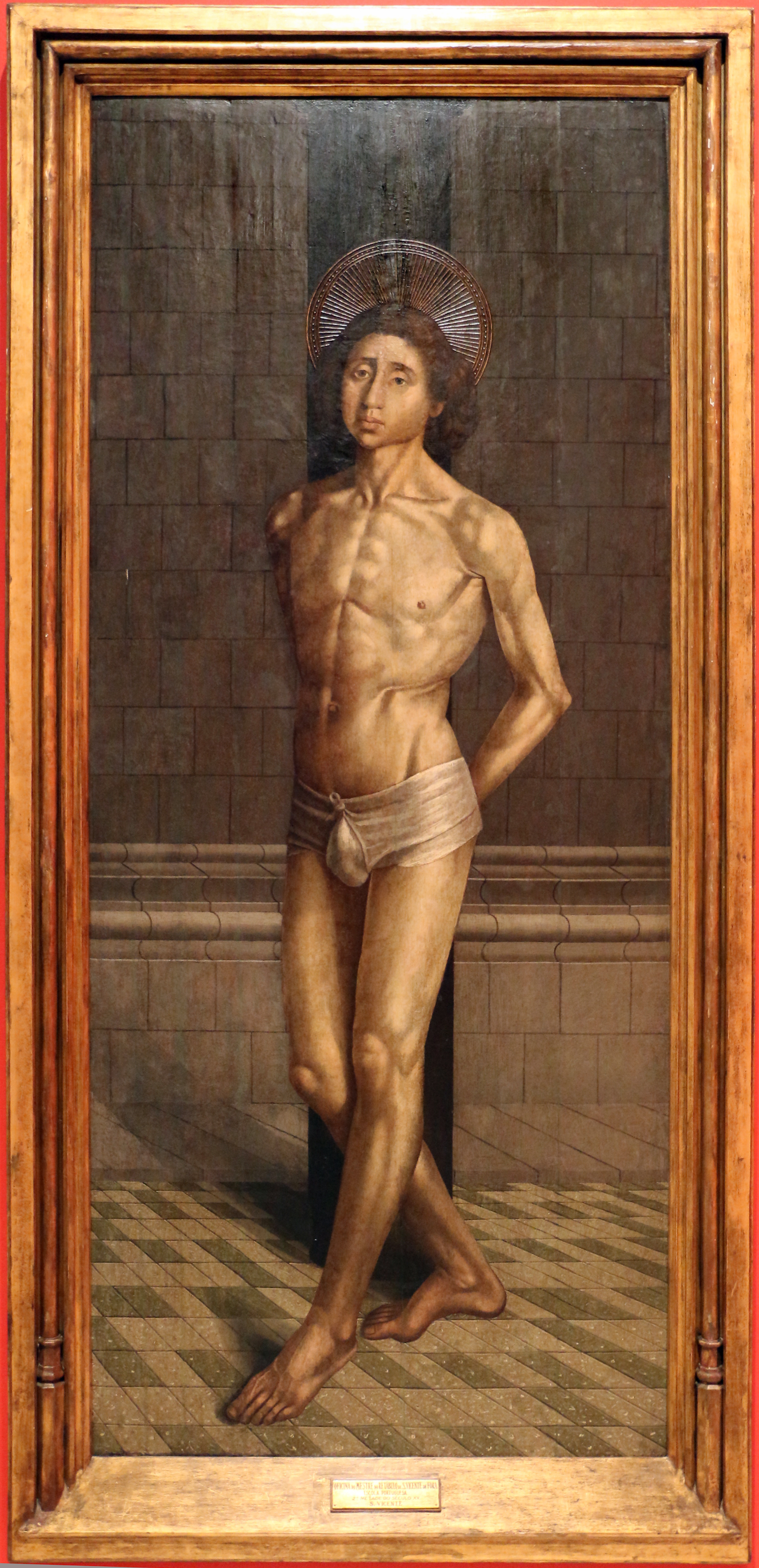 Imagem de referência de São Vicente Atado à Coluna, descrito nos dados abertos como pintura de Nuno Gonçalves