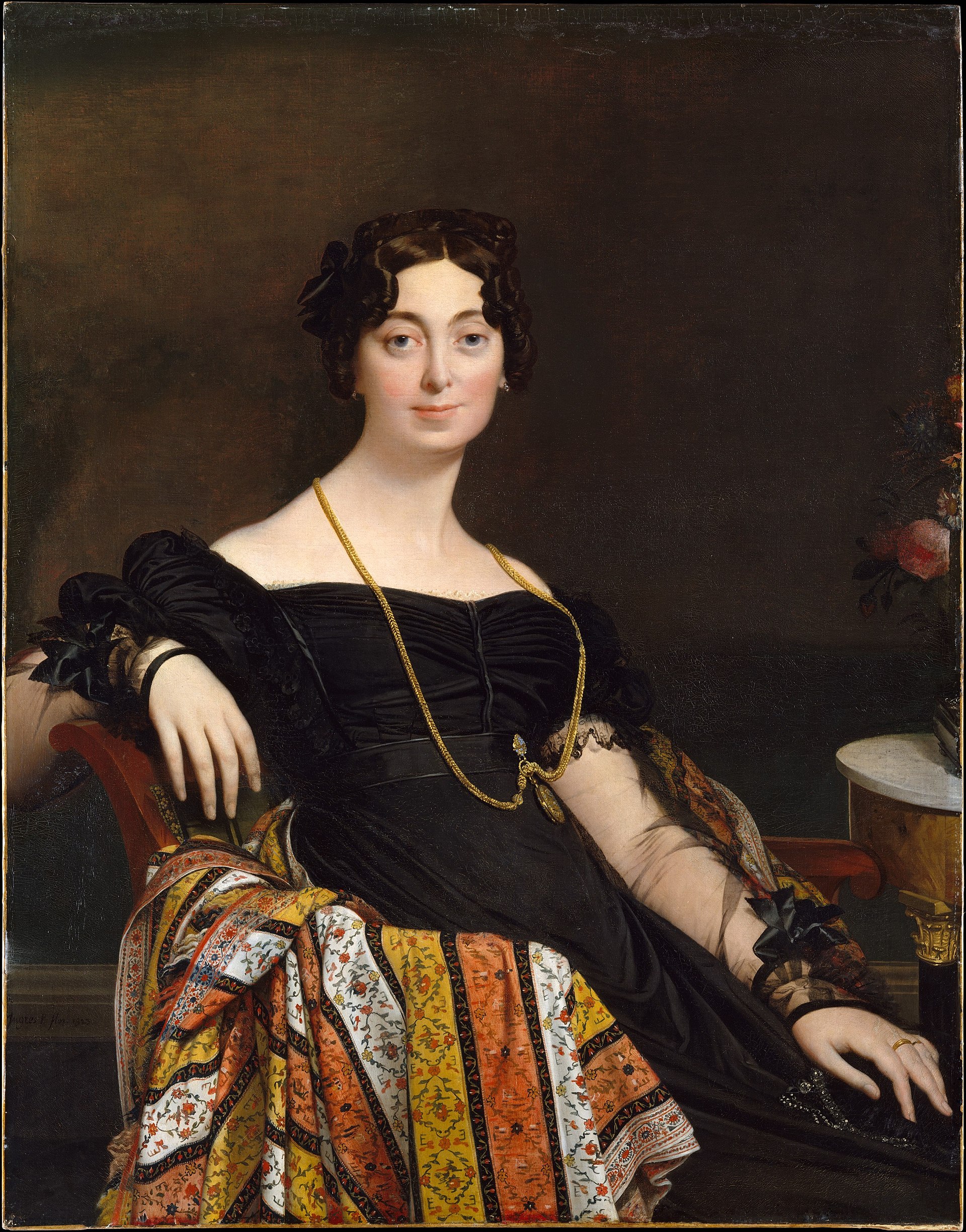 Imagem de referência de Madame Jacques-Louis Leblanc (nascida Françoise Poncelle, 1788–1839), descrito nos dados abertos como pintura de Jean-Auguste Dominique Ingres