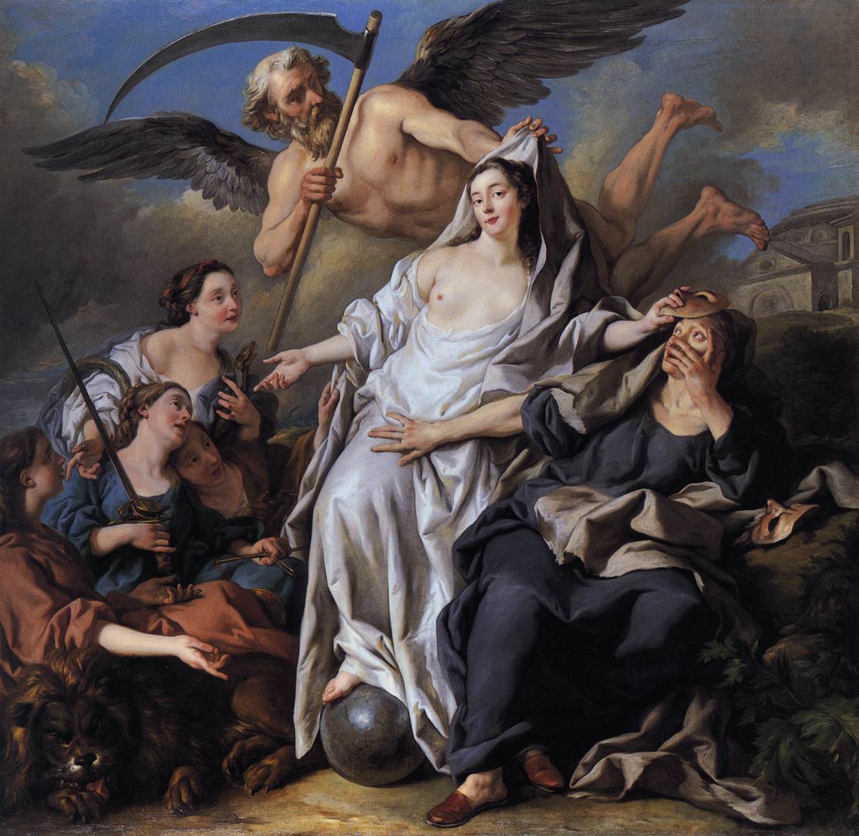 Imagem de referência de O tempo revelando a verdade, descrito nos dados abertos como pintura de Giovanni Battista Tiepolo
