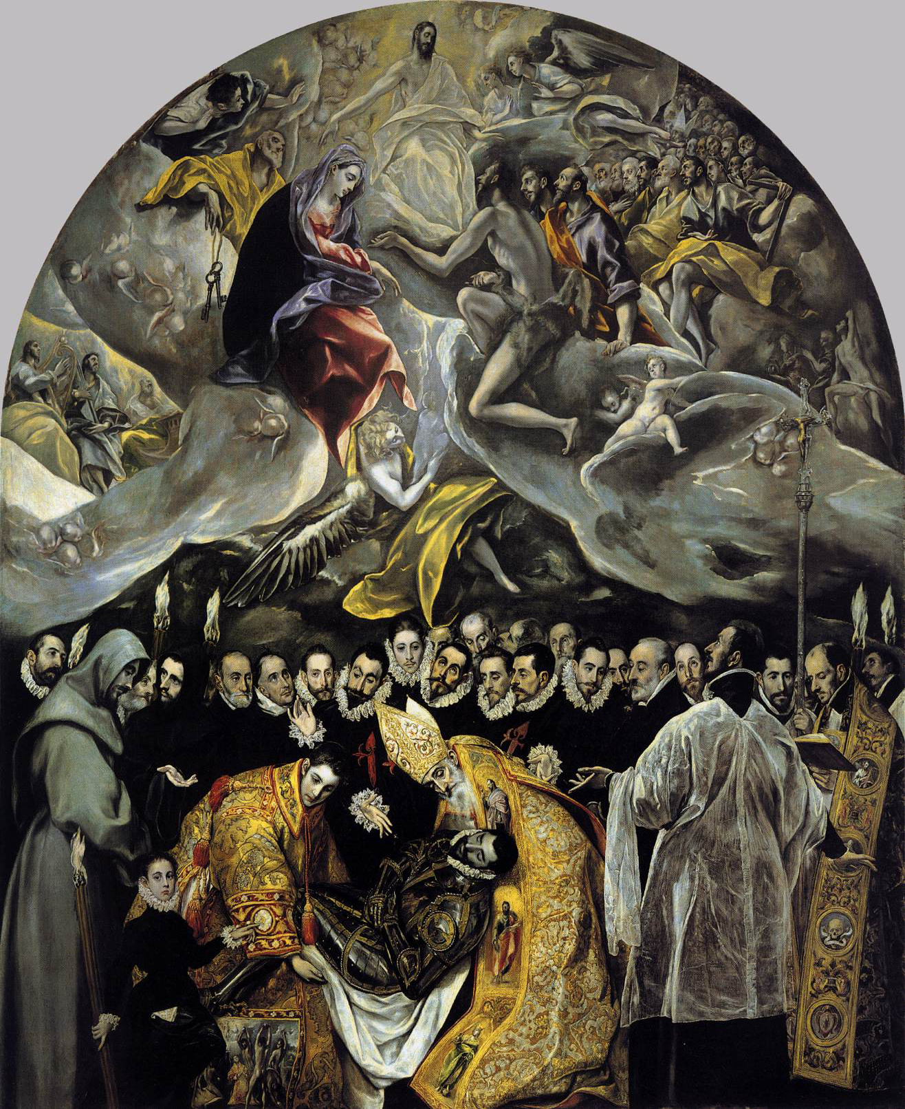 Imagem de referência de O Enterro do Conde de Orgaz, descrito nos dados abertos como pintura de El Greco