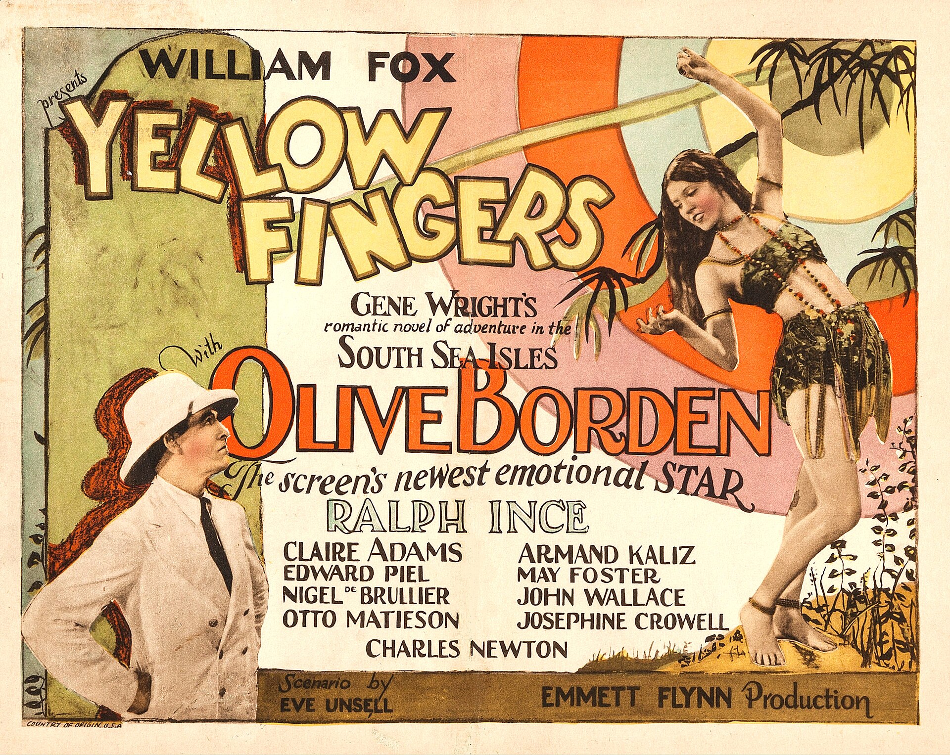 Imagem de referência relacionada a Dedos Amarelos, item descrito como filme de 1926 dirigido por Emmett J. Flynn