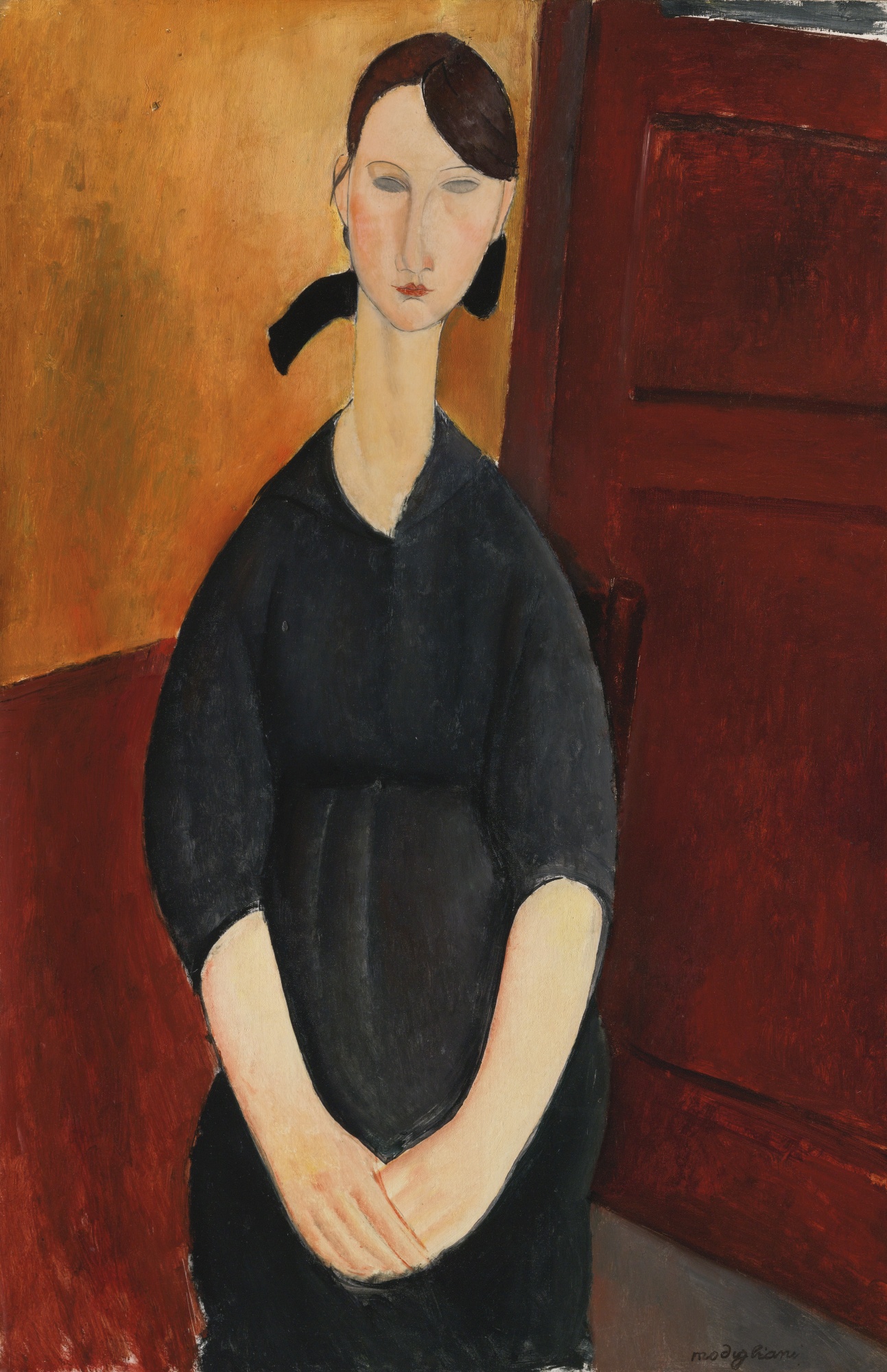 Imagem de referência de Retrato de Paulette Jourdain, descrito nos dados abertos como pintura de Amedeo Modigliani
