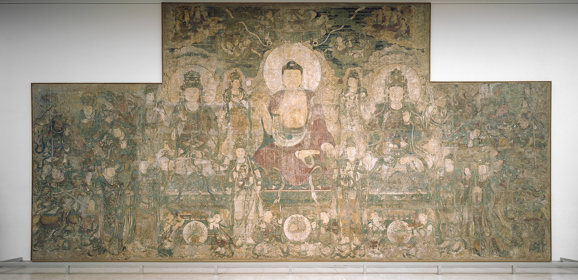 Imagem de referência de Paraíso de Bhaisajyaguru, descrito nos dados abertos como pintura chinesa