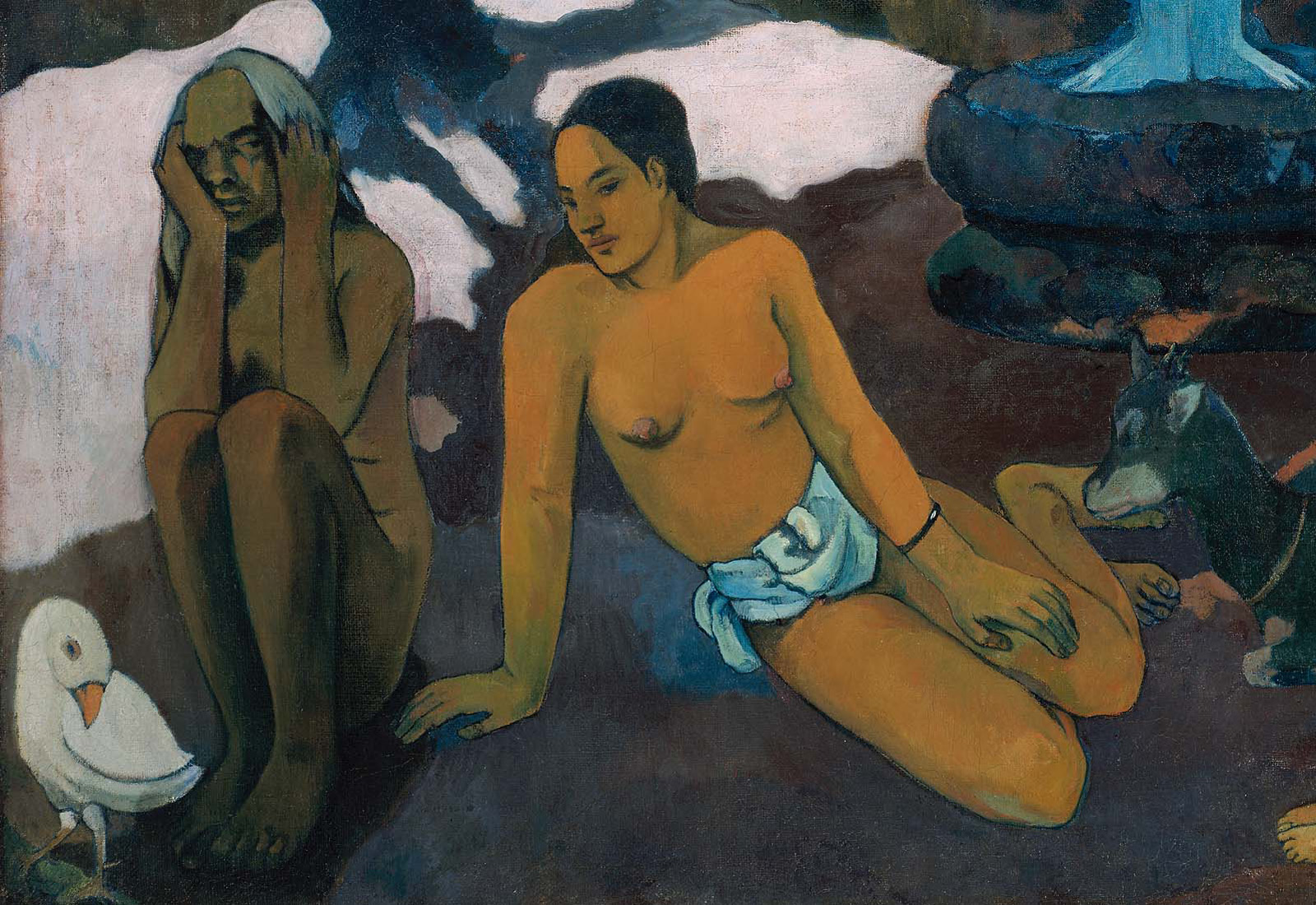 Imagem de referência de De onde viemos? O que somos? Onde estamos indo?, descrito nos dados abertos como pintura de Paul Gauguin