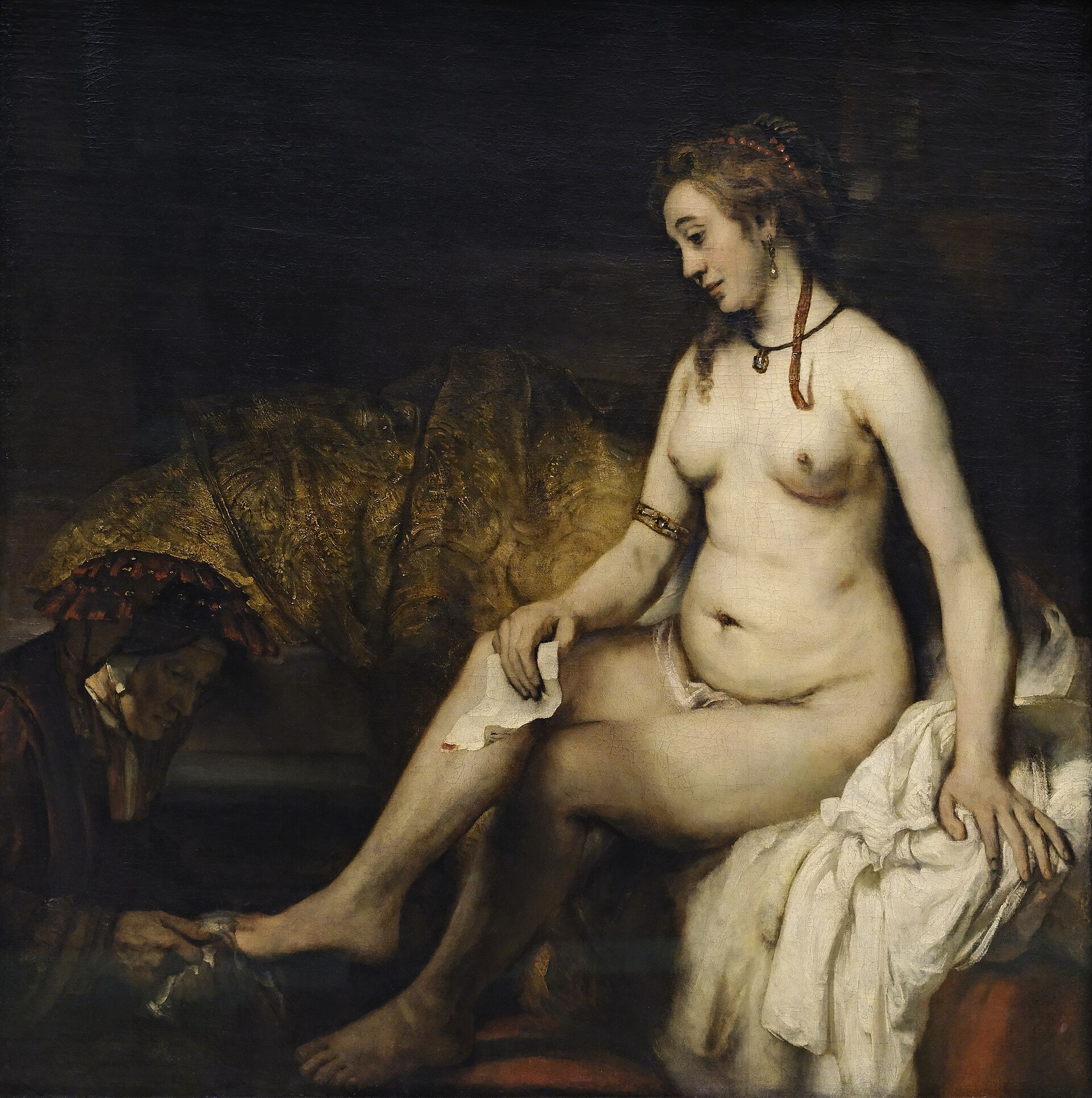 Imagem de referência de Bate-Seba no Banho, descrito nos dados abertos como pintura de Rembrandt