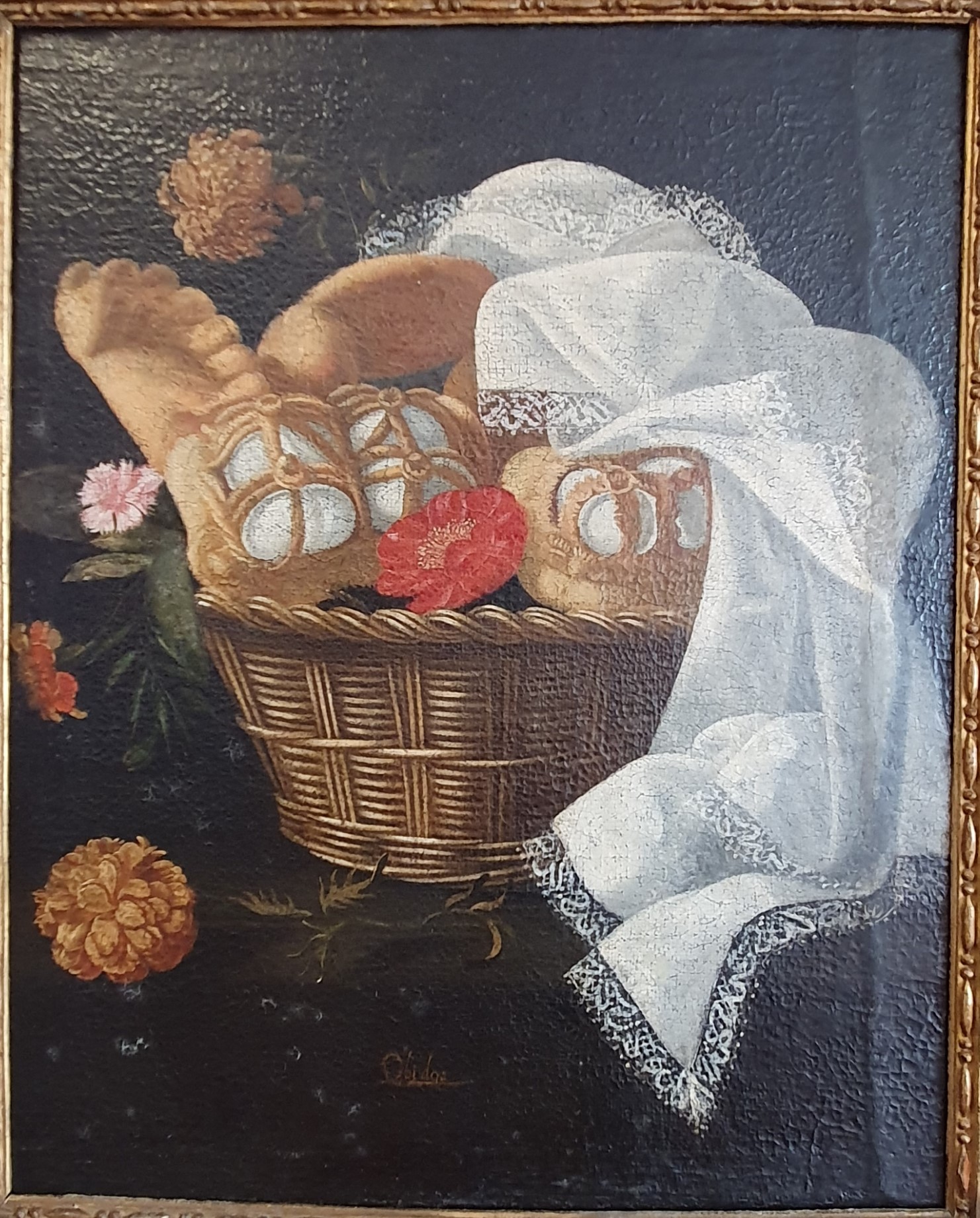 Imagem de referência de Cesto de bolos e flores, descrito nos dados abertos como pintura de Josefa de Óbidos