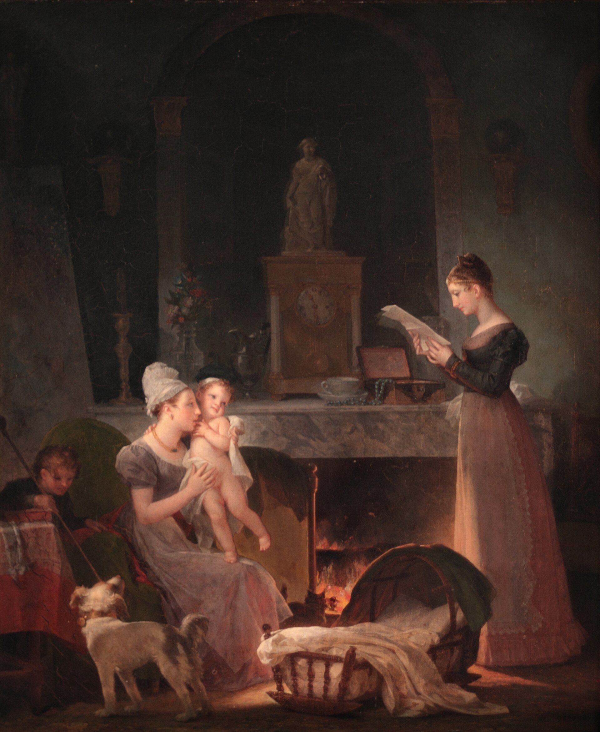 Imagem de referência de A Leitura de uma carta, descrito nos dados abertos como pintura de Marguerite Gérard