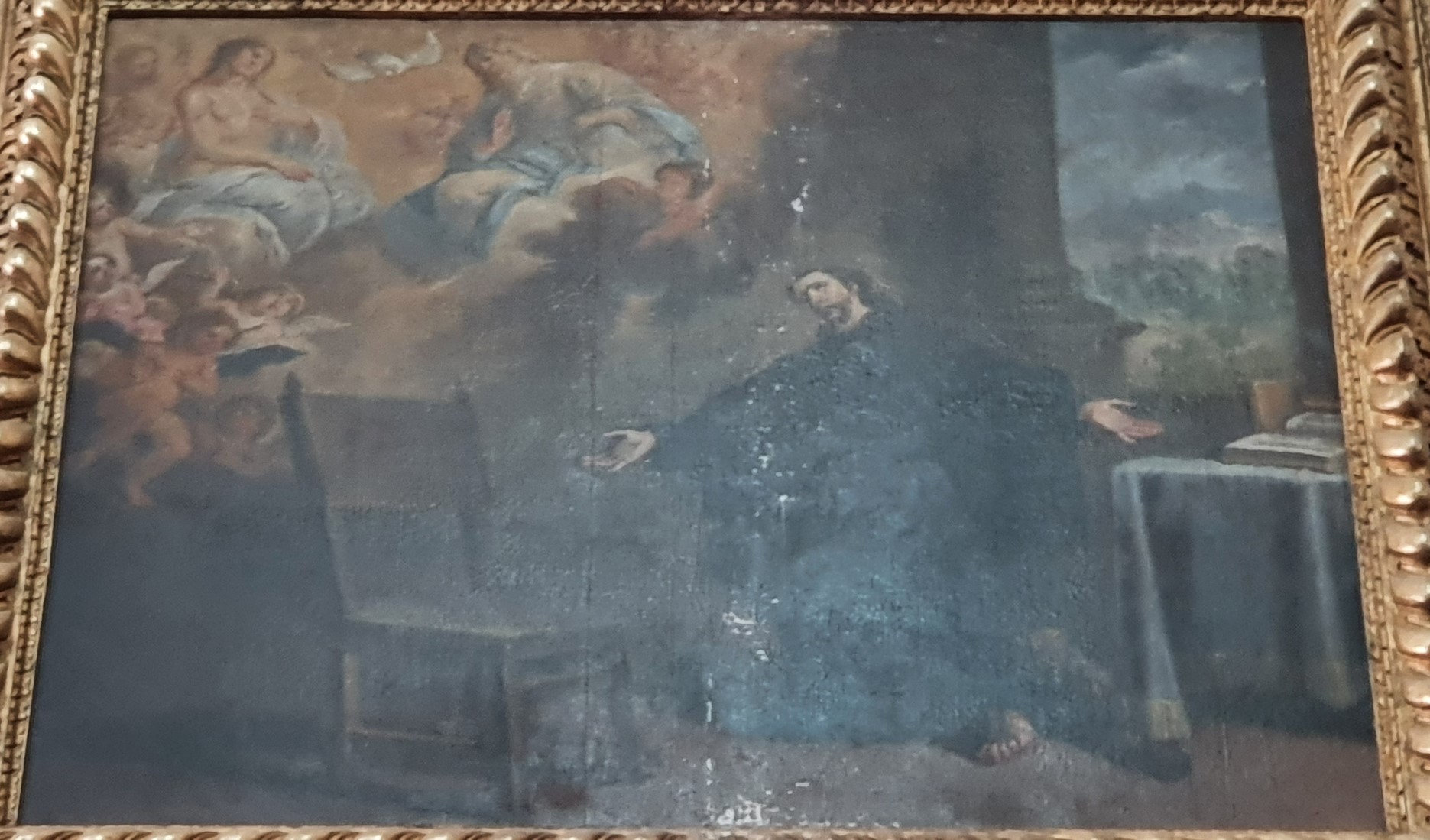 Imagem de referência de Santo Agostinho em êxtase diante da Santíssima Trindade, descrito nos dados abertos como pintura de Bento Coelho da Silveira
