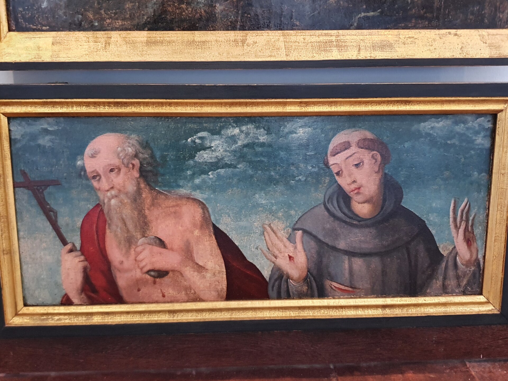 Imagem de referência de São Jerónimo e São Francisco, descrito nos dados abertos como componente do Retábulo da Antiga Capela de São Vicente
