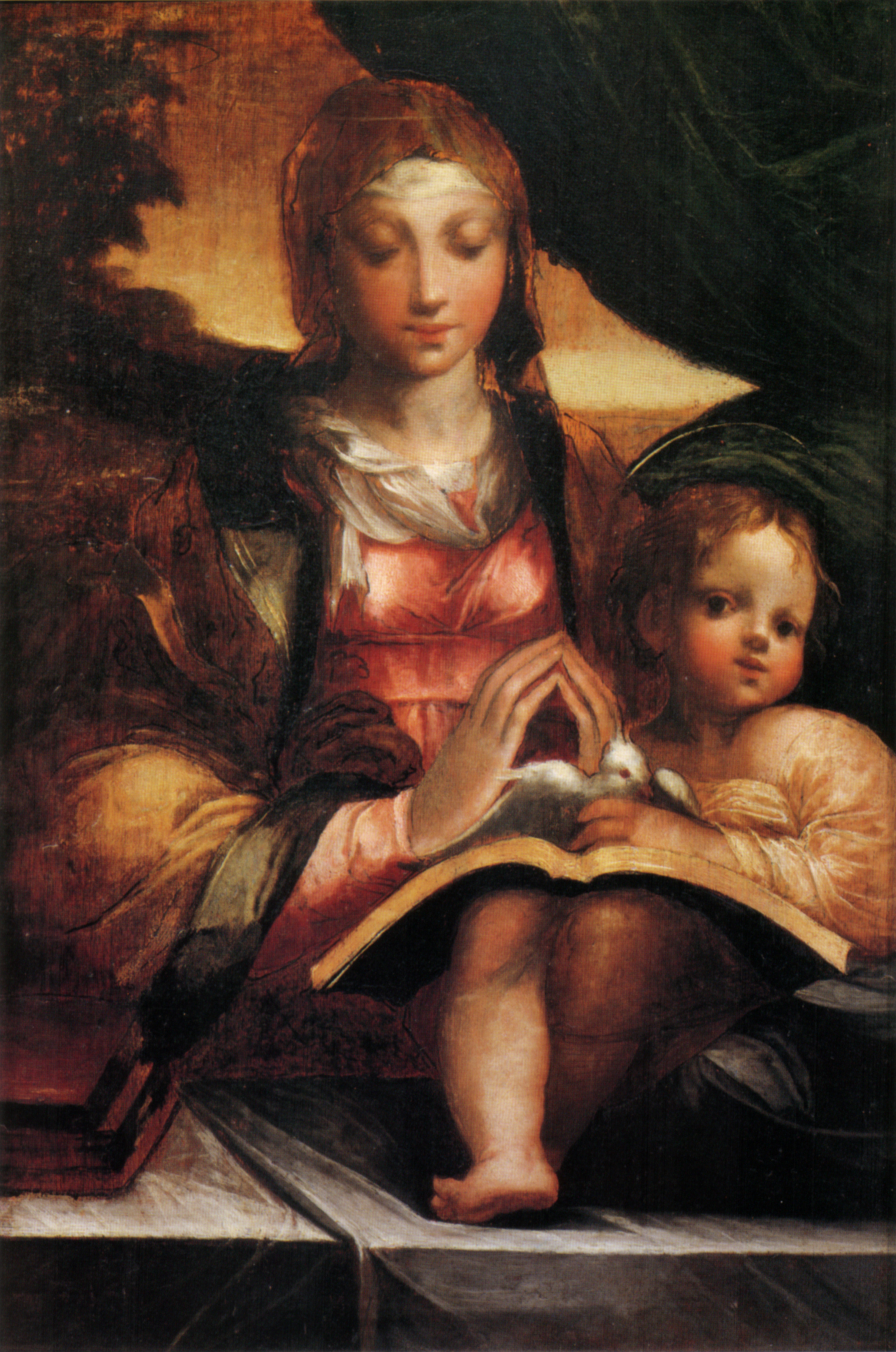 Imagem de referência de Madona com Menino, descrito nos dados abertos como pintura de Parmigianino, Uffizi
