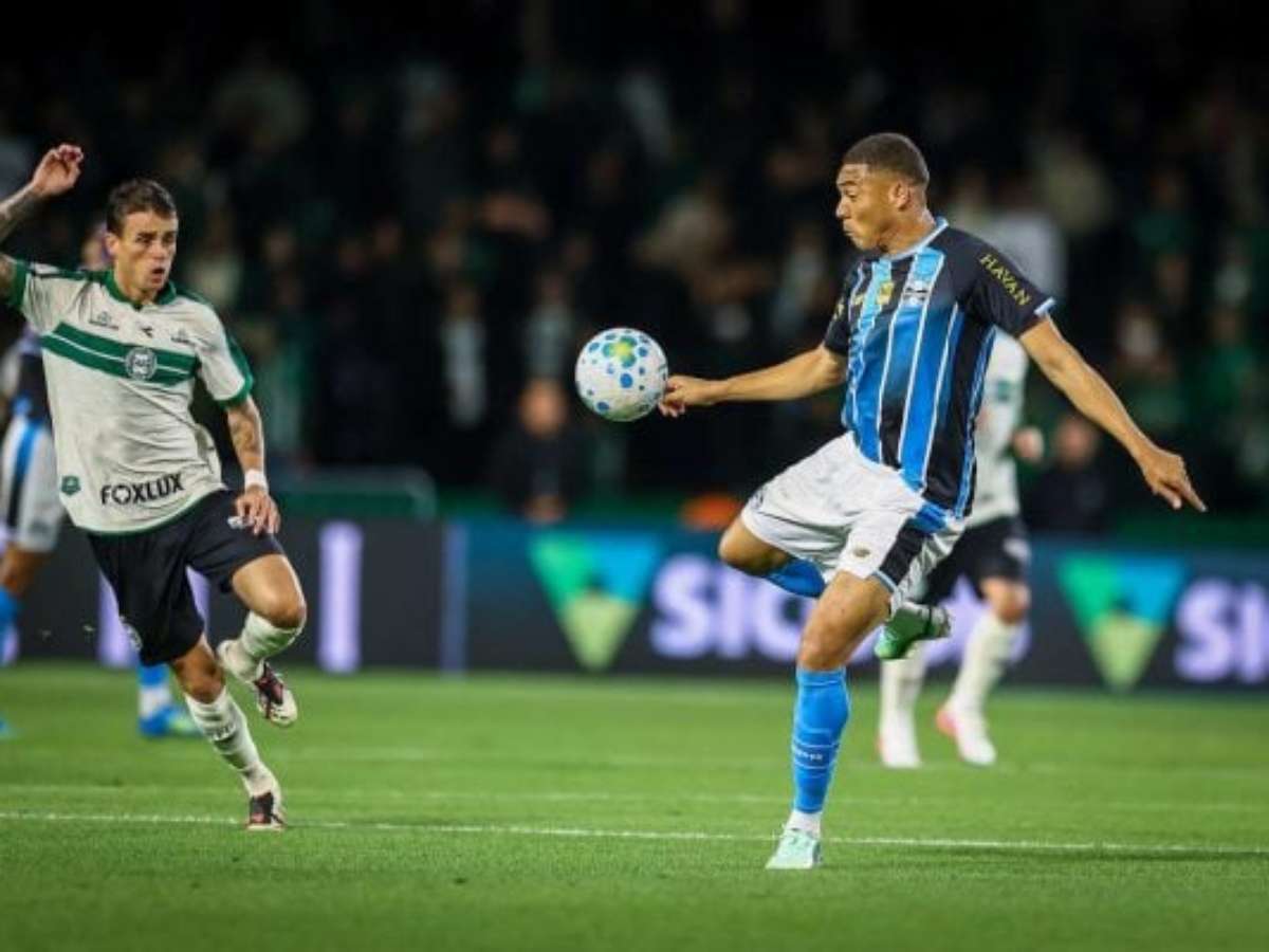Com gol no fim, Grêmio bate Coritiba e vence a primeira como visitante