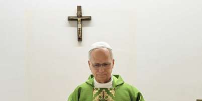 Papa Le&atilde;o XIV celebra missa no Hospital Agostino Gemelli, em Roma Foto: ANSA / Ansa - Brasil