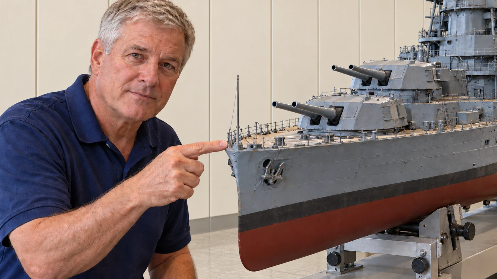 Para seus canhões alcançarem mais longe, o USS Texas recebeu água no casco e se inclinou 2 graus de propósito durante a Segunda Guerra