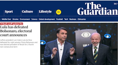 Virada inédita de Lula vira manchete pelo mundo; jornais destacam dia caótico de eleição