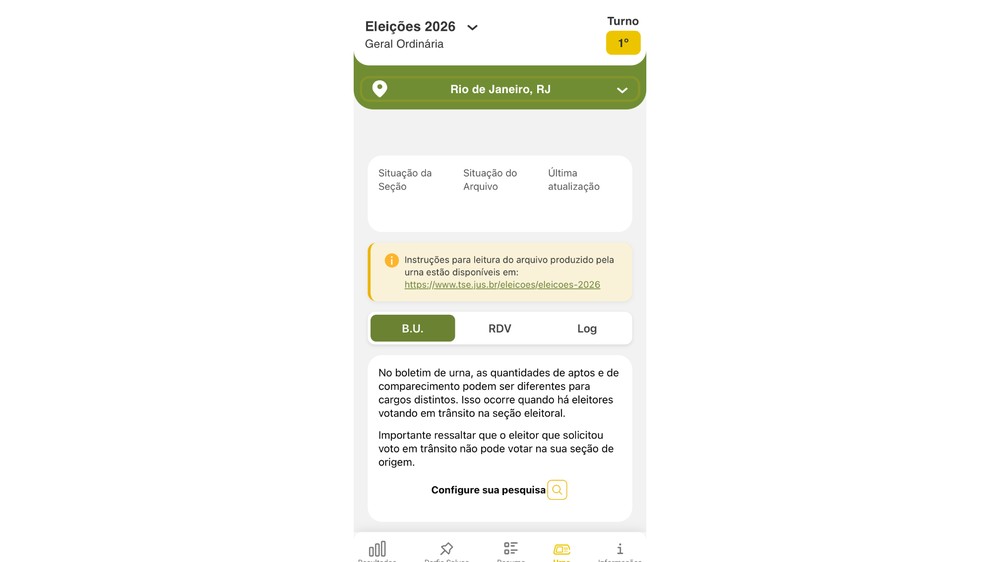 Aplicativo Resultados reĆŗne informaƧƵes sobre o andamento da apuração em todo o paĆs ā Foto: Reprodução/Resultados