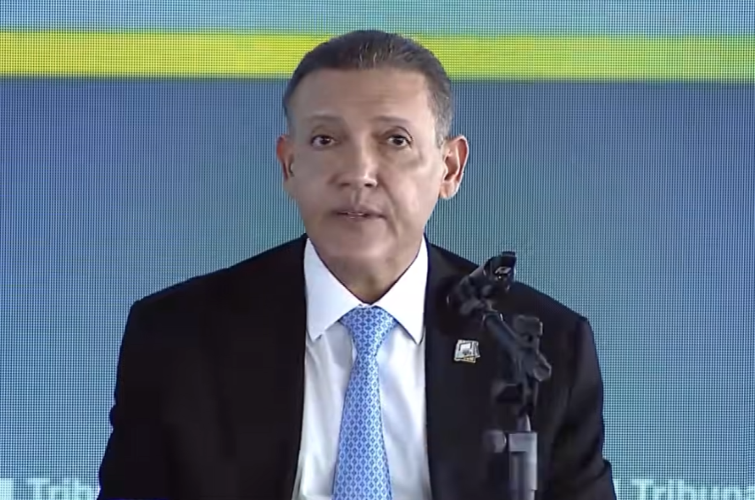 Presidente do Tribunal Superior Eleitoral (TSE), ministro Kassio Nunes Marques, em entrevista coletiva às 14h de domingo, 25.