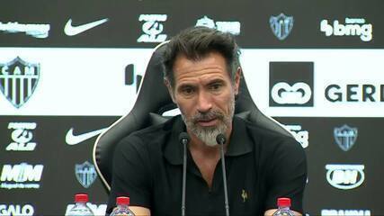 Veja a coletiva de Eduardo Domínguez após a vitória de virada do Atlético sobre o Santos