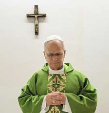 Papa Leão XIV celebra missa no Hospital Agostino Gemelli, em Roma Foto: ANSA / Ansa - Brasil