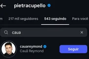 Cauã Reymond e Pietra Cupello acompanham as redes sociais um do outro
