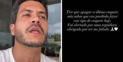 Arthur Aguiar se assusta após cometer crime eleitoral e ser alertado por fã Foto: Reprodução Instagram | @arthuraguiar