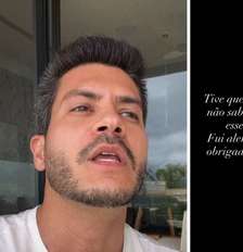 Arthur Aguiar se assusta após cometer crime eleitoral e ser alertado por fã Foto: Reprodução Instagram | @arthuraguiar